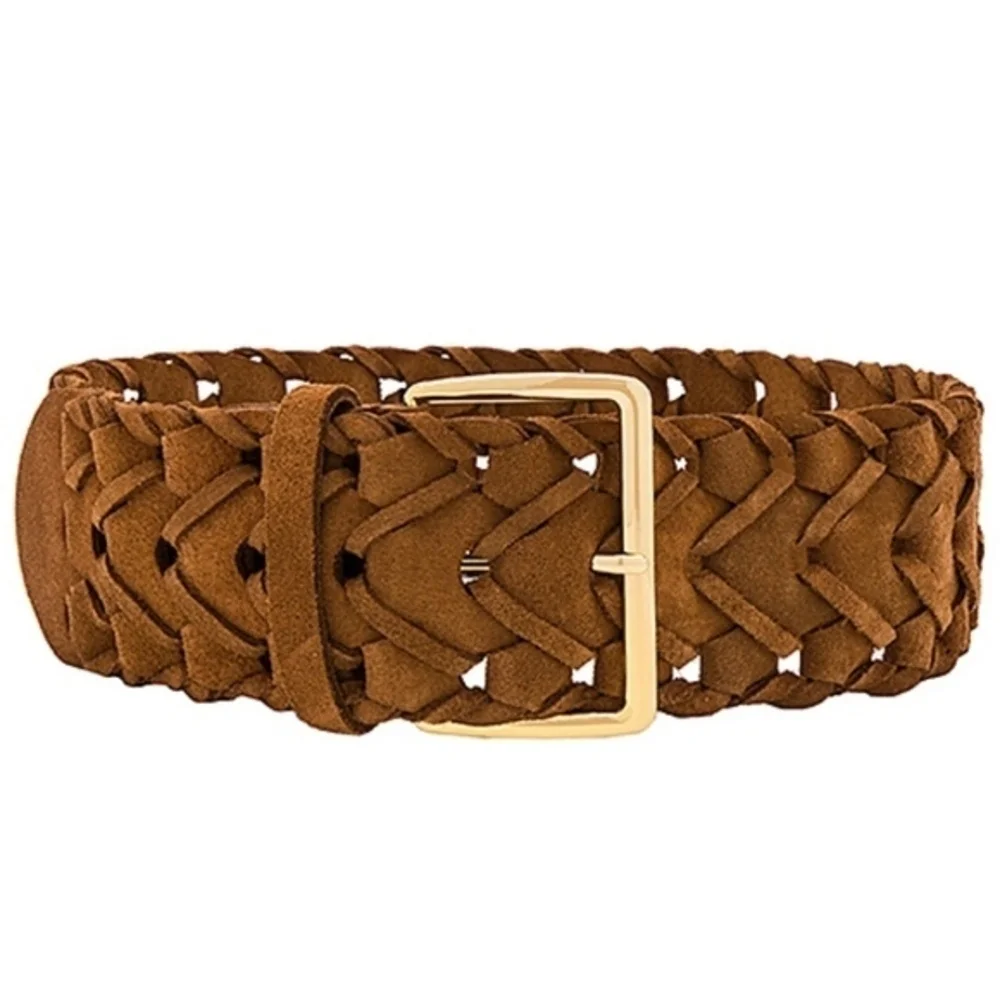 NWOT Anthropologie Linea Pelle Watson Suede Brown  Belt 39